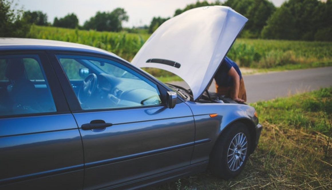 man wondering why didn't buy the best breakdown insurance for his car